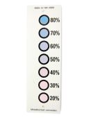 Feuchtigkeitsanzeiger 7-Punkt 20% - 80% rF, 10 Stück