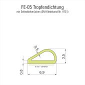 Silikon Tropfendichtung transparent mit Kleberücken