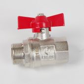 Kugelhahn mit Messingtülle, für Schlauch mit Innendurchmesser 19 mm (3/4 Zoll)